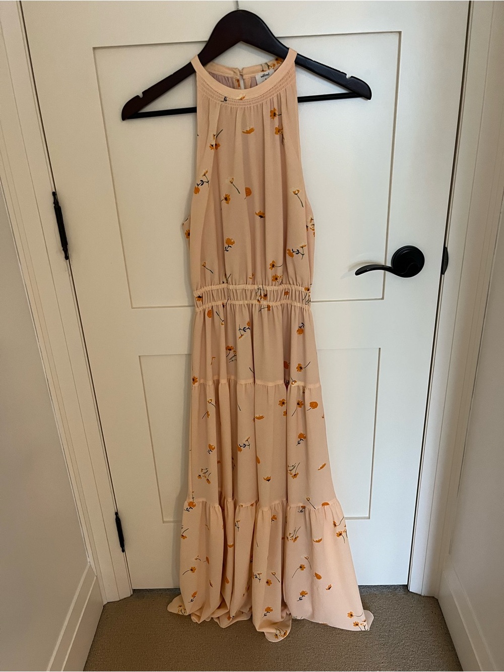 Aritzia Wilfred floral halter style dress